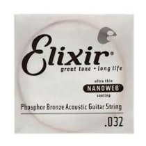 80/20 Bronze Acoustic Guitar String with Polyweb Coating - .032