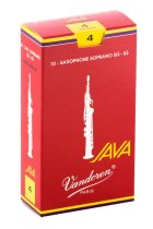 Soprano Sax JAVA Red Reeds Strength 4; Box of 10