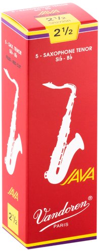 Tenor Sax JAVA Red Reeds Strength 2.5; Box of 5