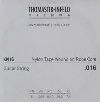 KN16 - 1st string (e) .016 nylon tape wound/rope core