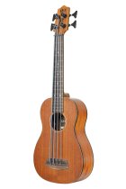 Laminate Mahogany "The Rumbler" Bass Ukulele With Padded Gig Bag, Natural