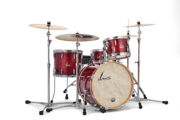 Vintage Red Oyster Drum Kit 20-12-14in with tom mount
